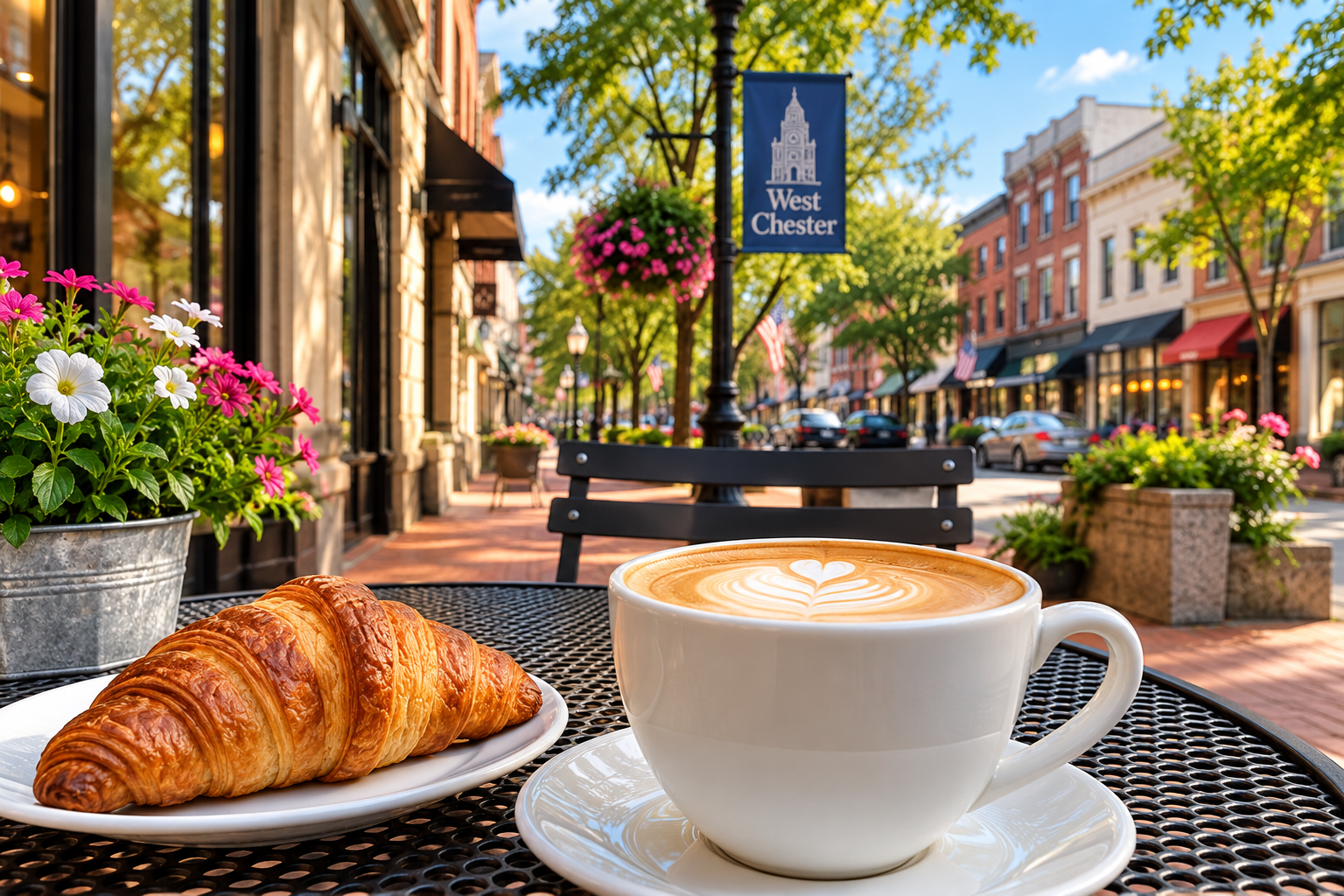 Latte and Croissant